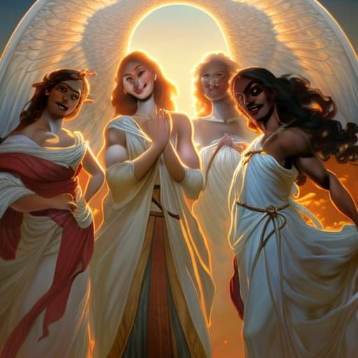 Angelic Welcome: Heaven's Gates Open in Digital Art