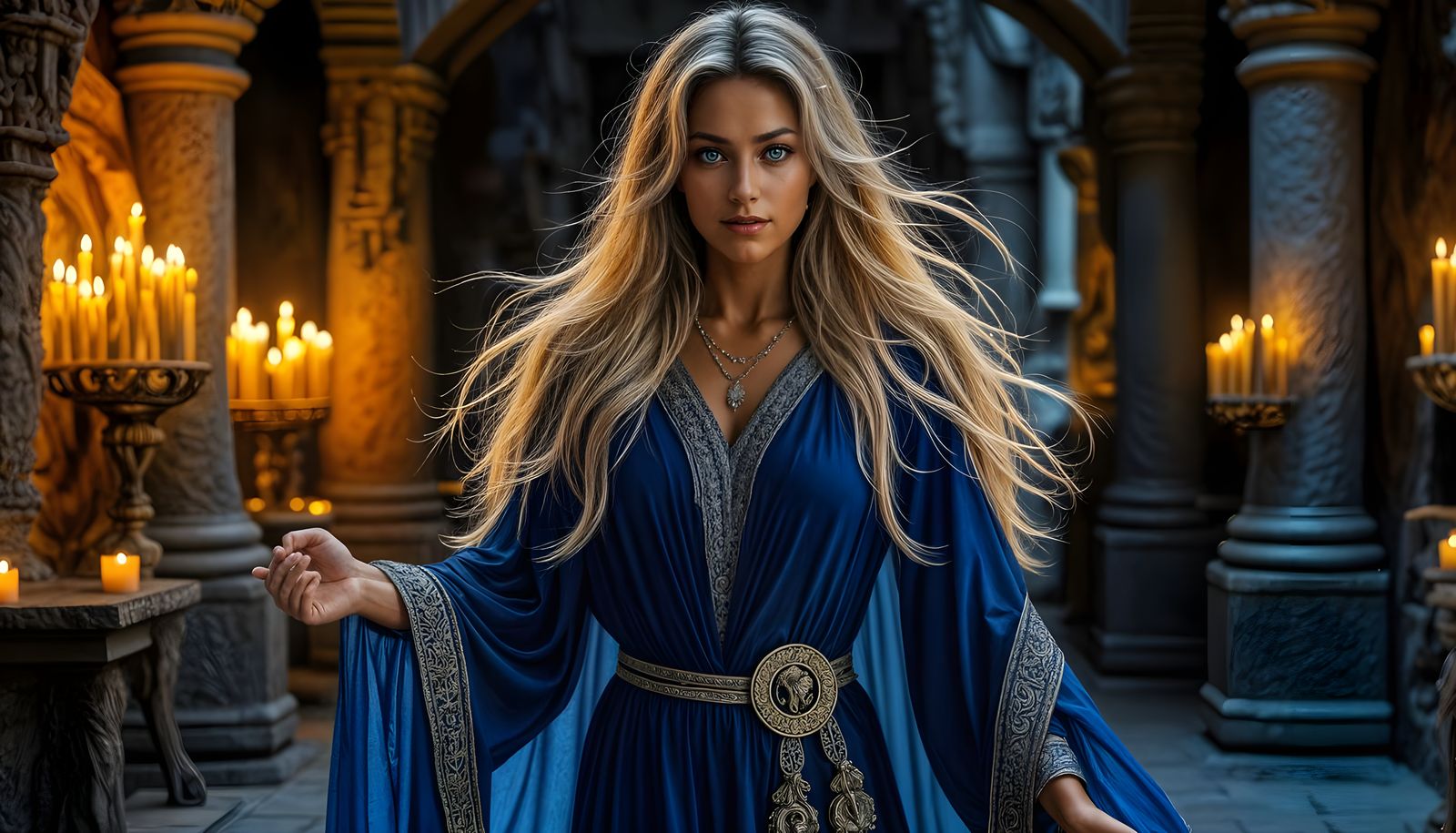 Bronze Age Sorceress in Golden Sanctuary