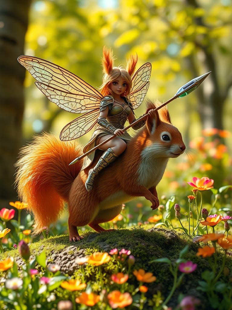 squirrel fairy warrior