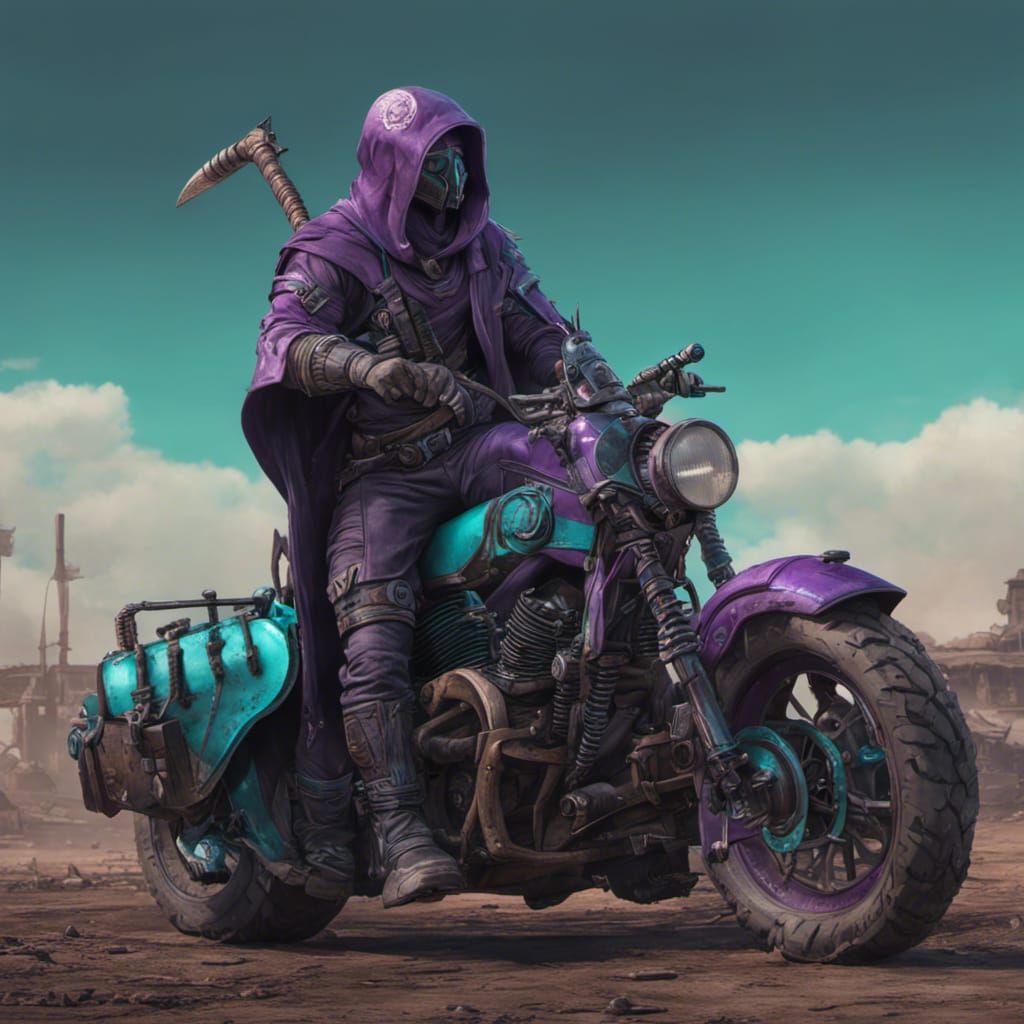 post - apocalyptic purple wraith