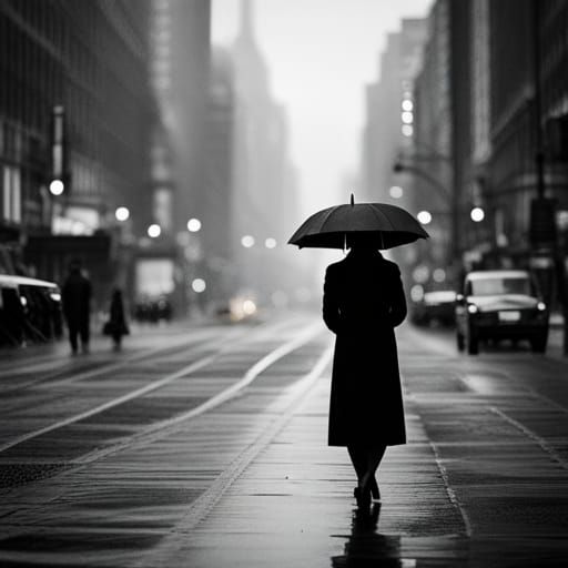 Film Noir Street Photography in 1940s Style