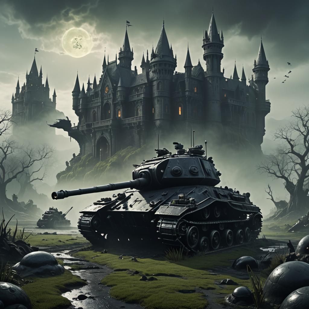 Gothic Snail Tank Transformation in Dark Fantasy 3D Render