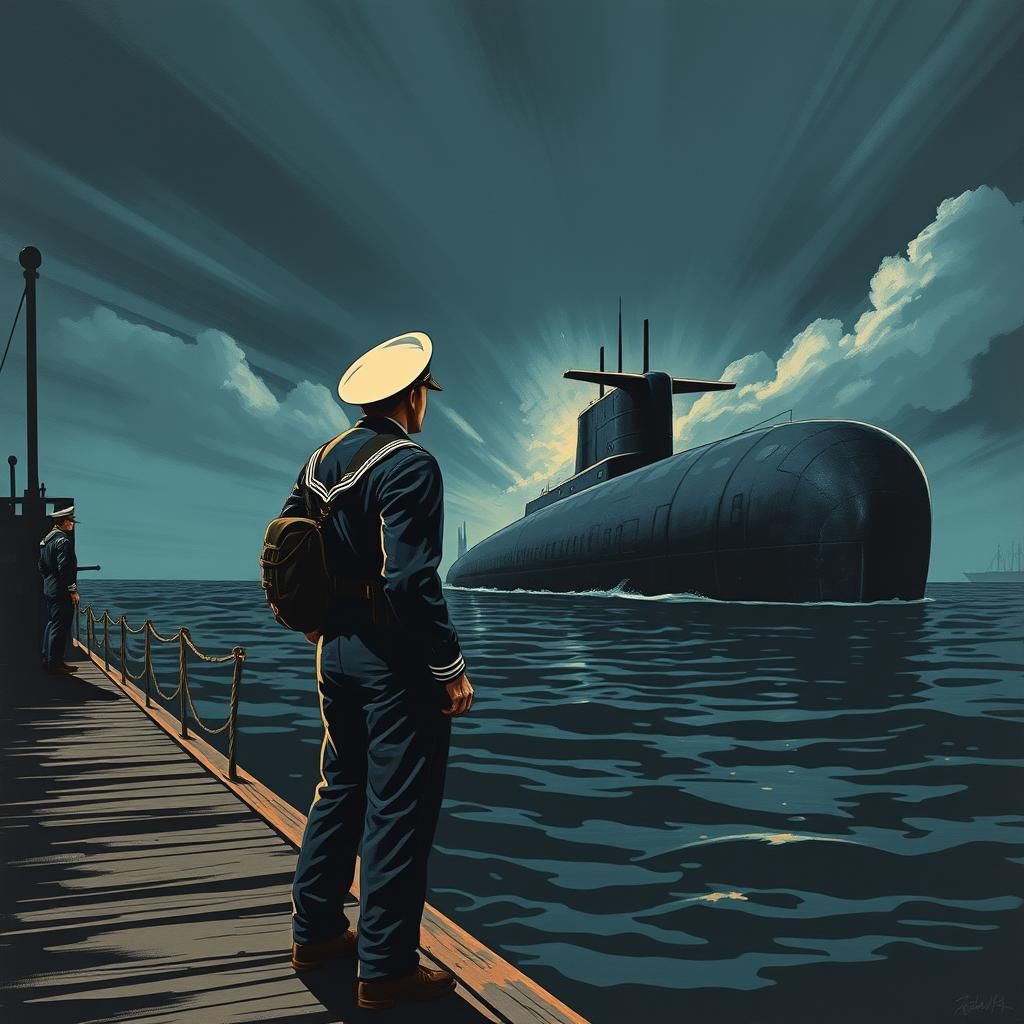 Ominous Submarine Looms for Wartime Sailor