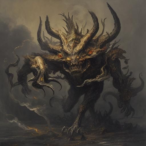 Smoky Beast in Expressionist Style