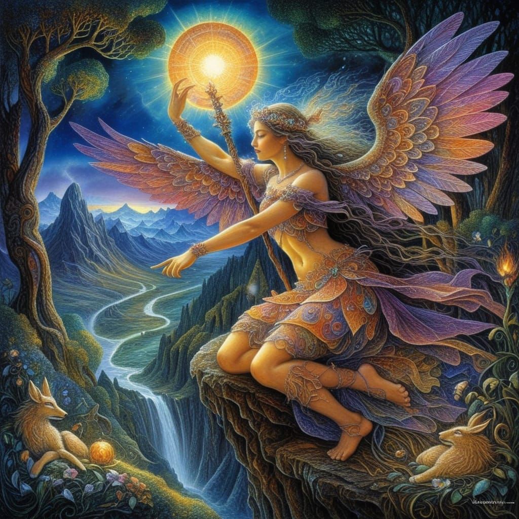 Grimdark Fantasy Dreamscape in Wall Style