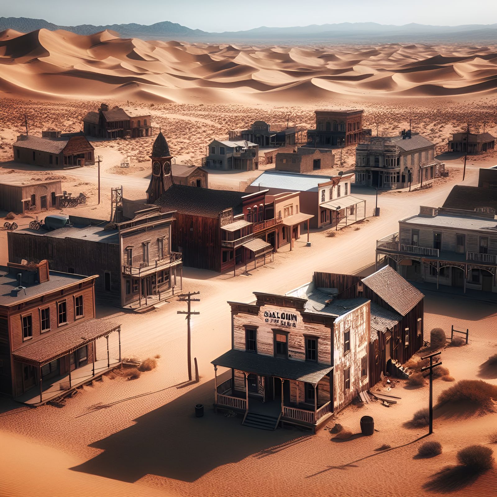 Eerie Abandonment in a Desert Ghost Town