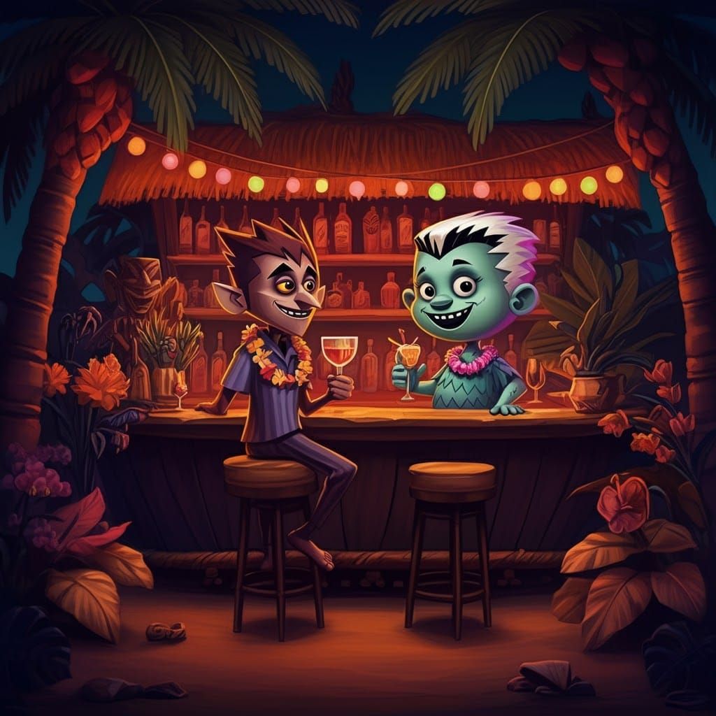 Count Chocula and FrankenBerry Luau in Shag Style