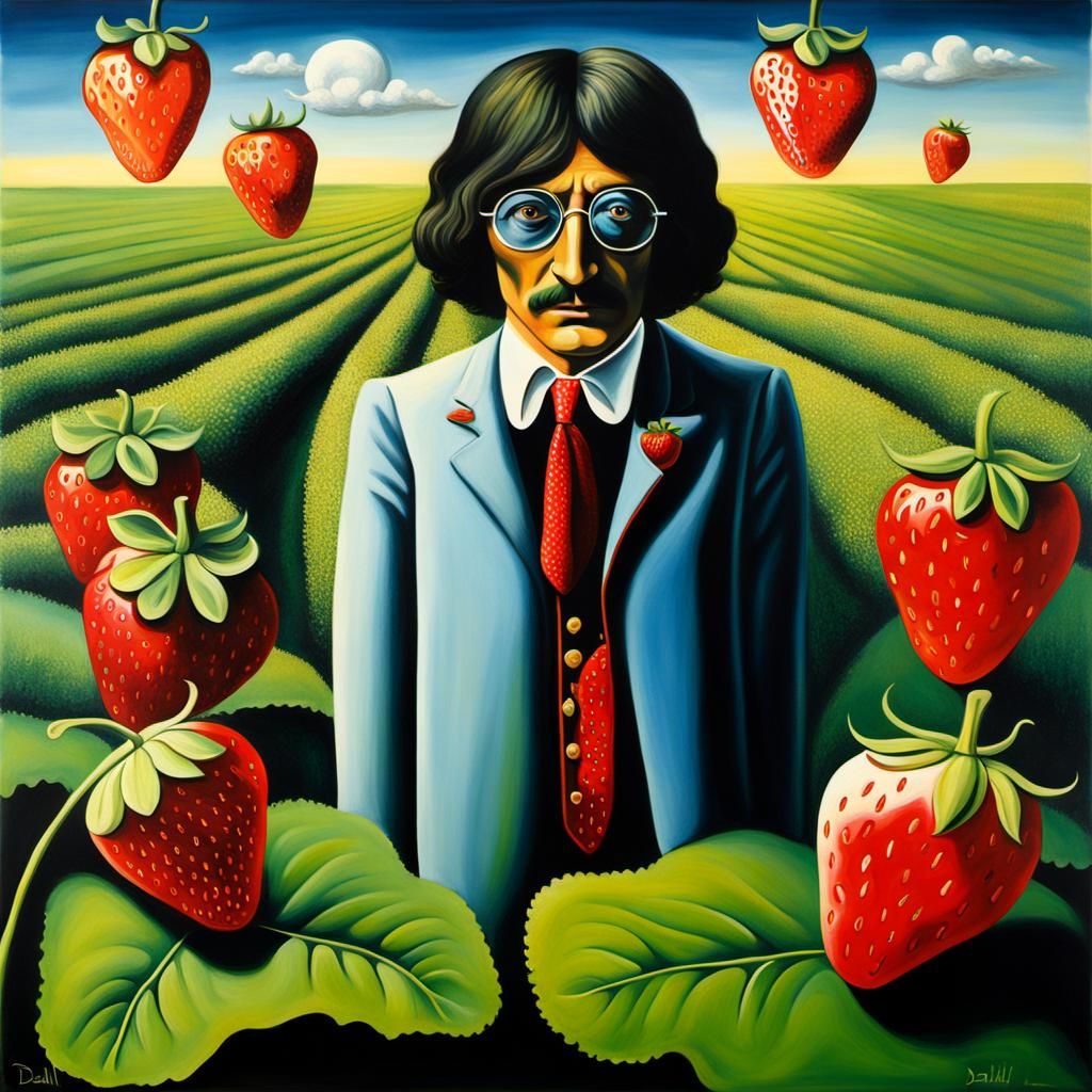 Surrealist Melting Landscape in Dali Style