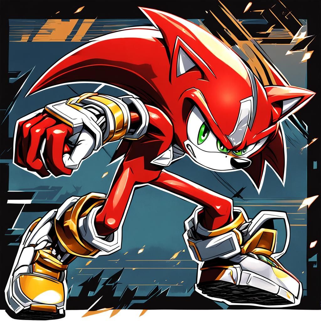 Knuckles in Anime Key Visual Style