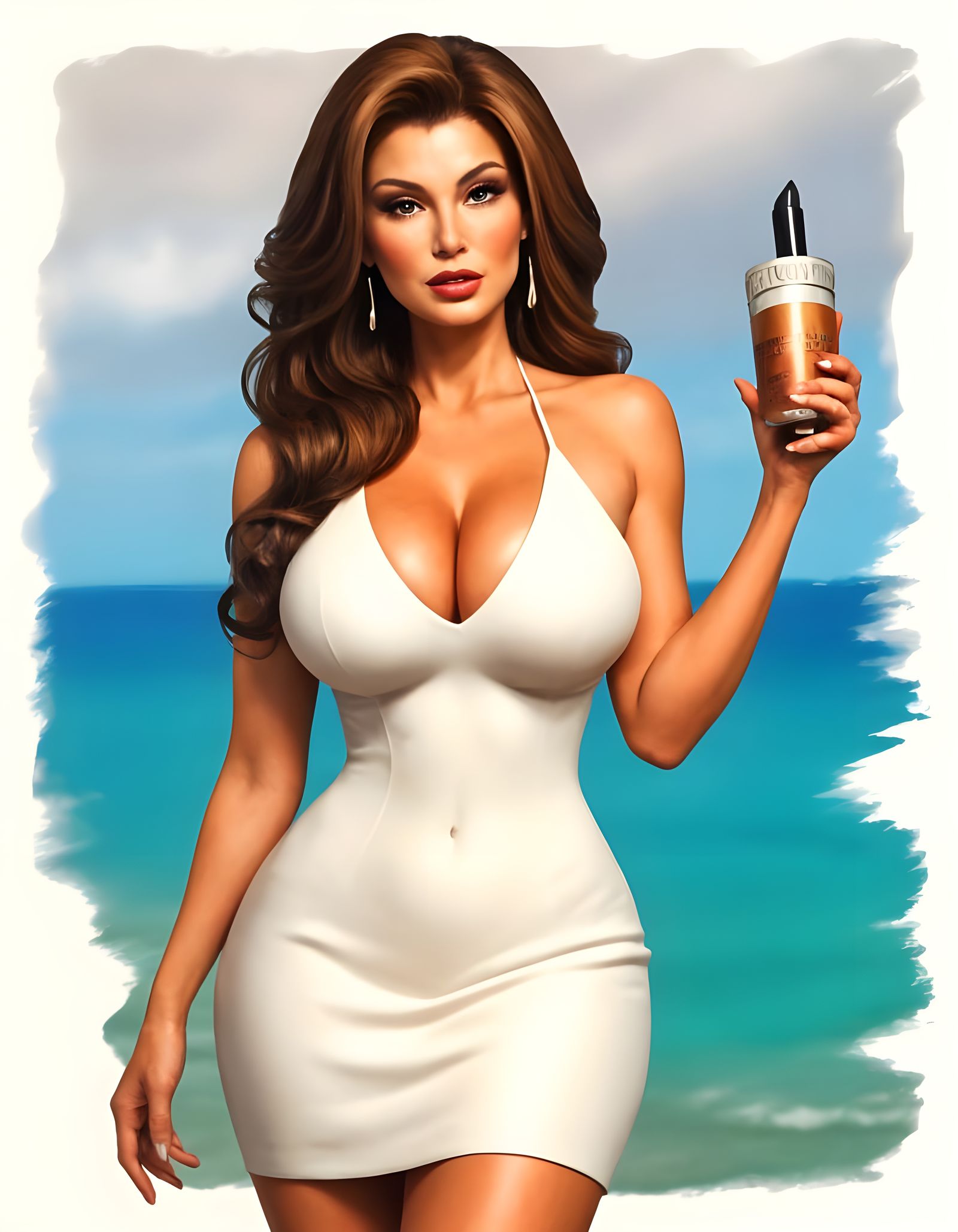 Raquel Welch in Vibrant Impasto Expressionism