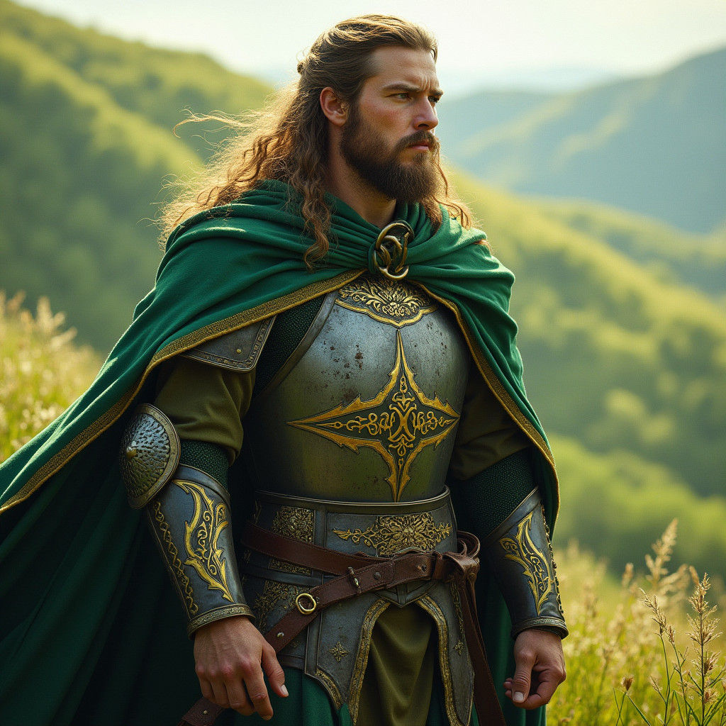 Rohirrim Warrior in Anduin Vales, Heroic Fantasy Art