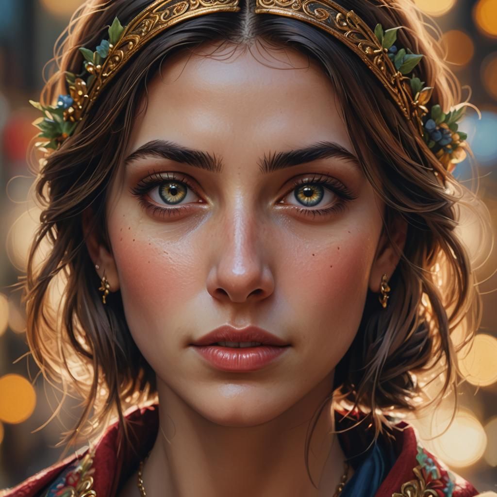 Realistic Fantasy Portrait of an Italian Woman