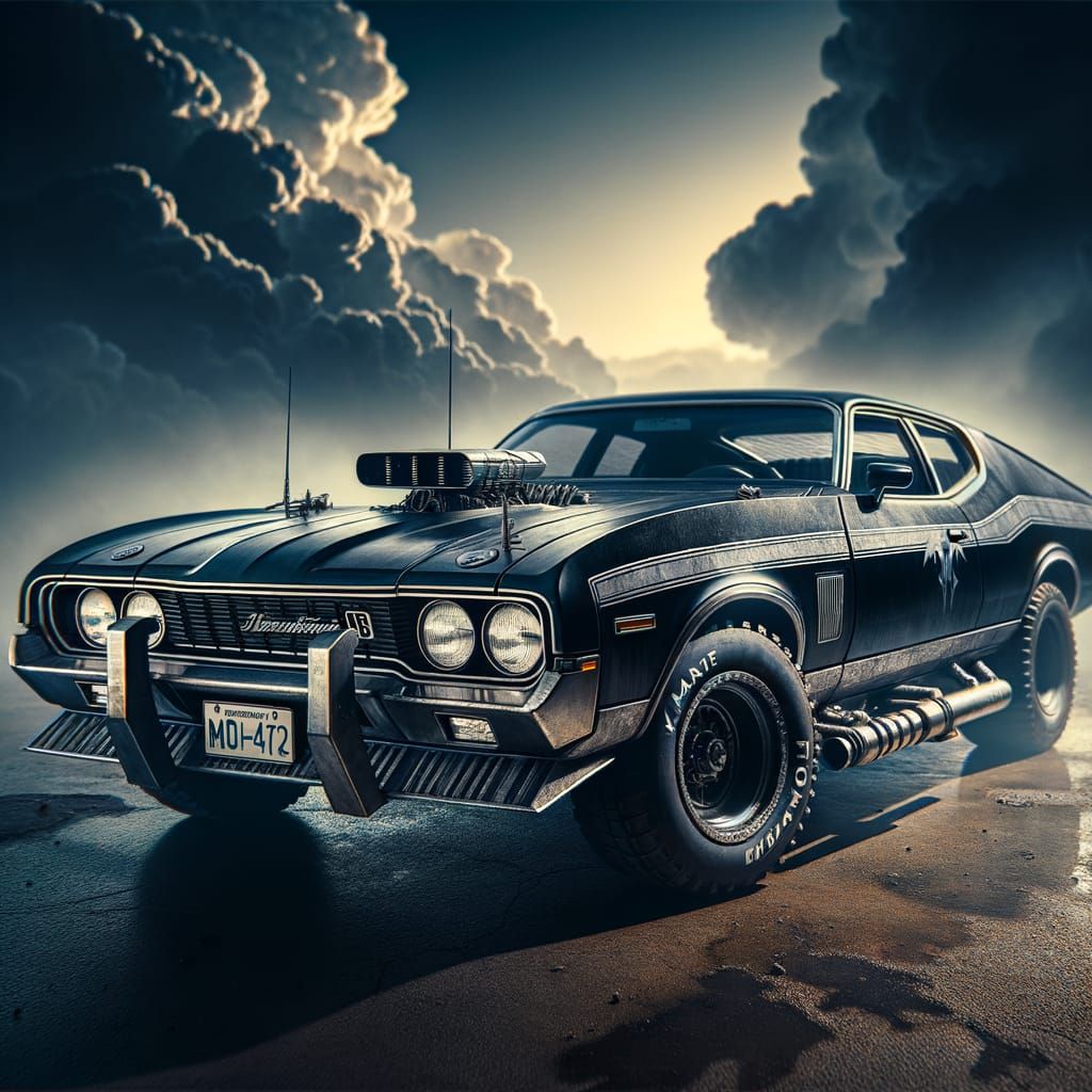 Armored 1973 Ford Falcon XB in Dystopian Setting