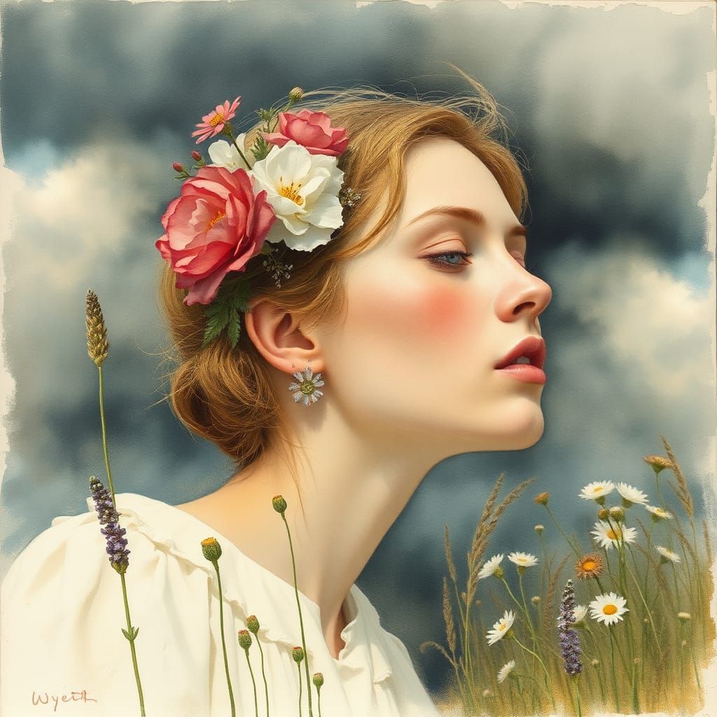 Ethereal Pastel Portrait of Fantasy Visions