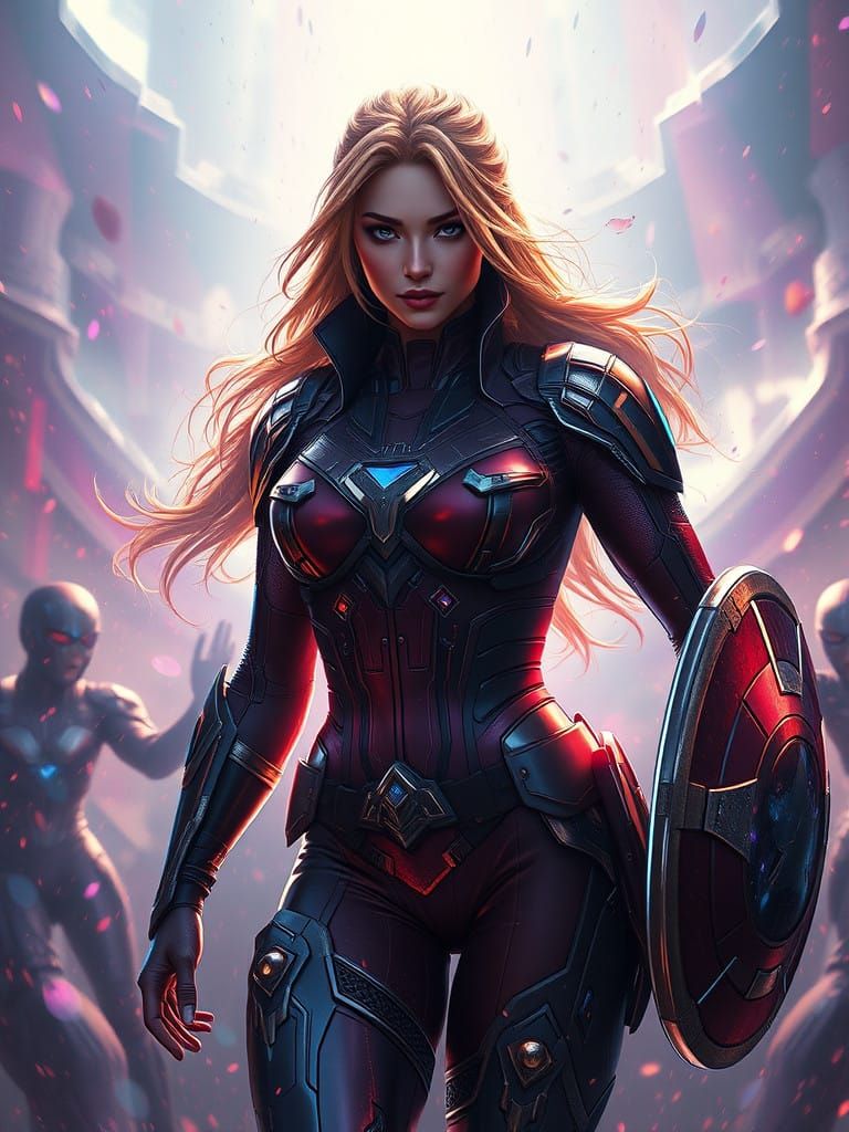 Ethereal Avengers Goddess in Triadic Colors