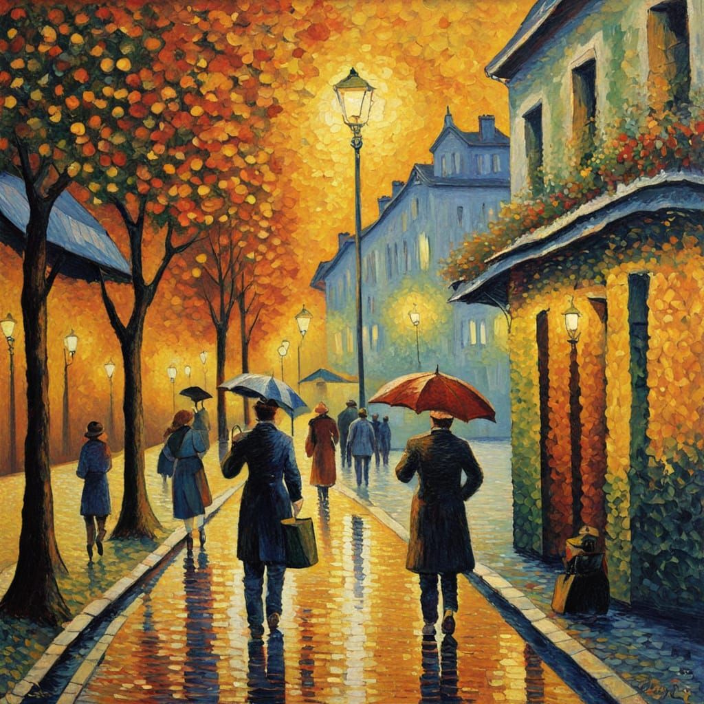 Vibrant Street Scene in Varna, Bulgaria, in the Style of Neo...