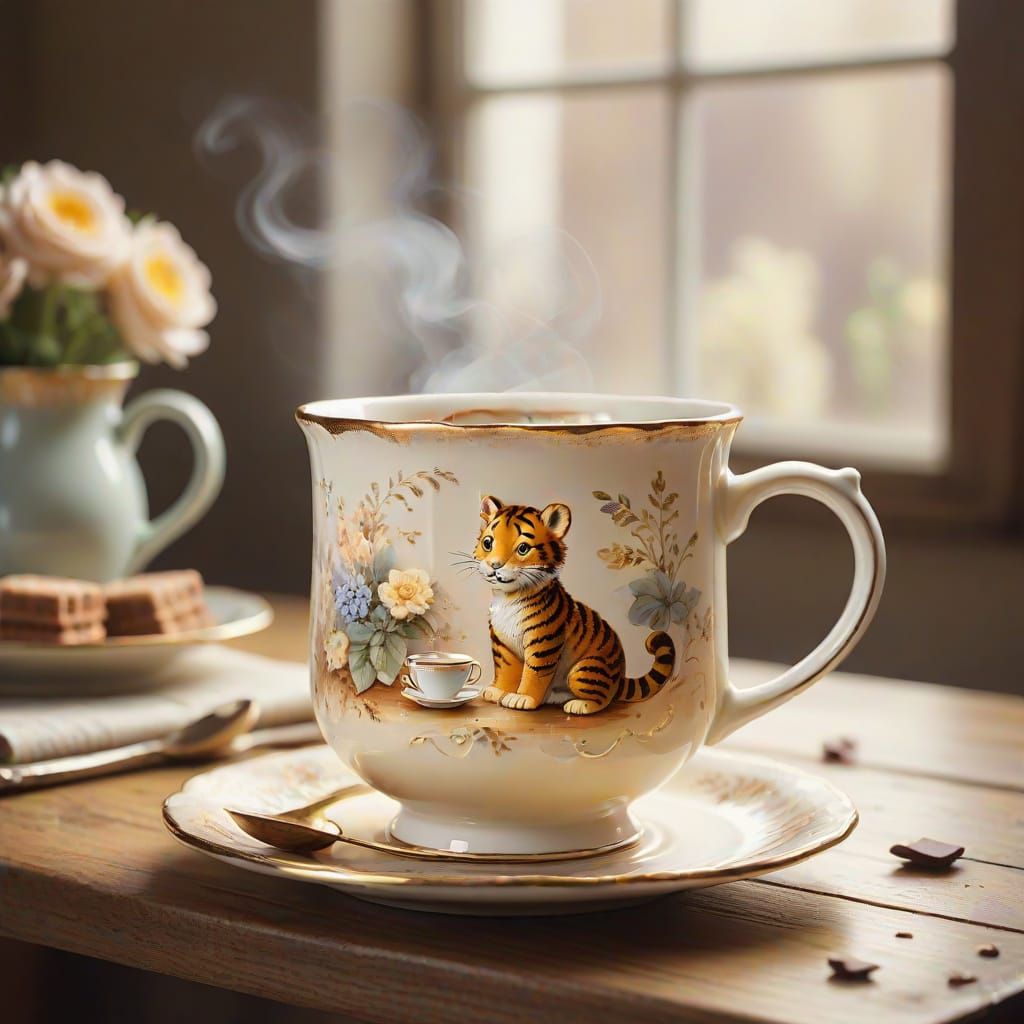 Whimsical Winter Wonderland in Warm Golden Light