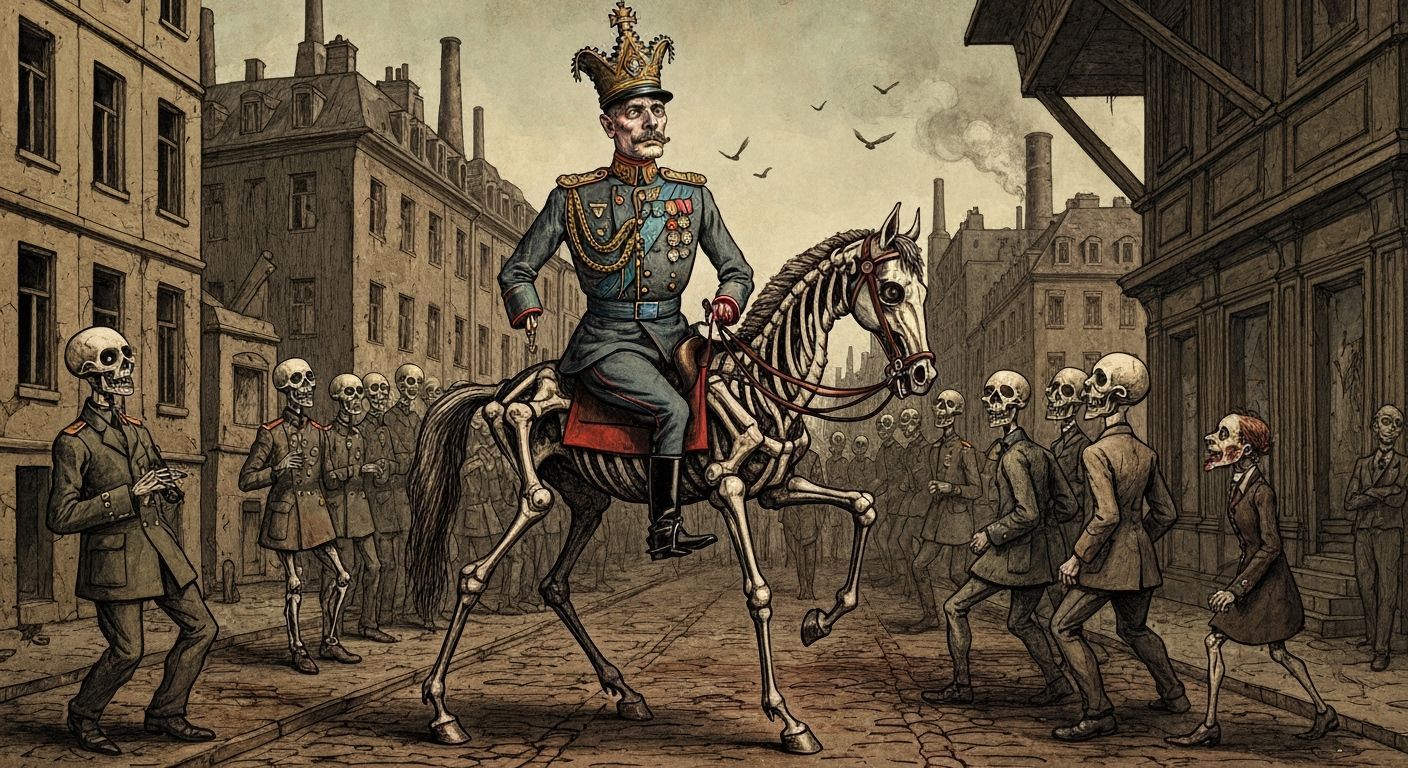 Kaiser Wilhelm II in German Expressionist Dada Satire