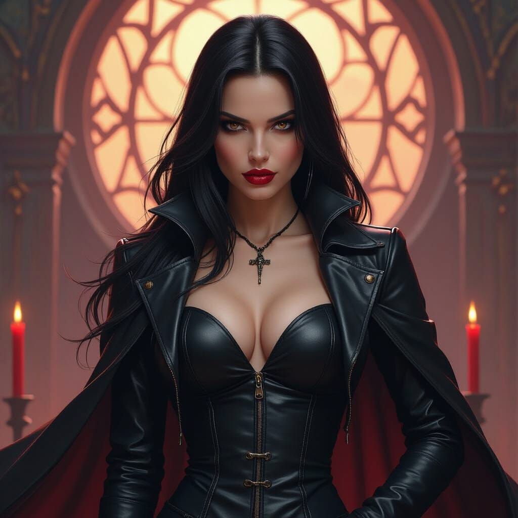 Dramatic Vampire in Dark Fantasy Style