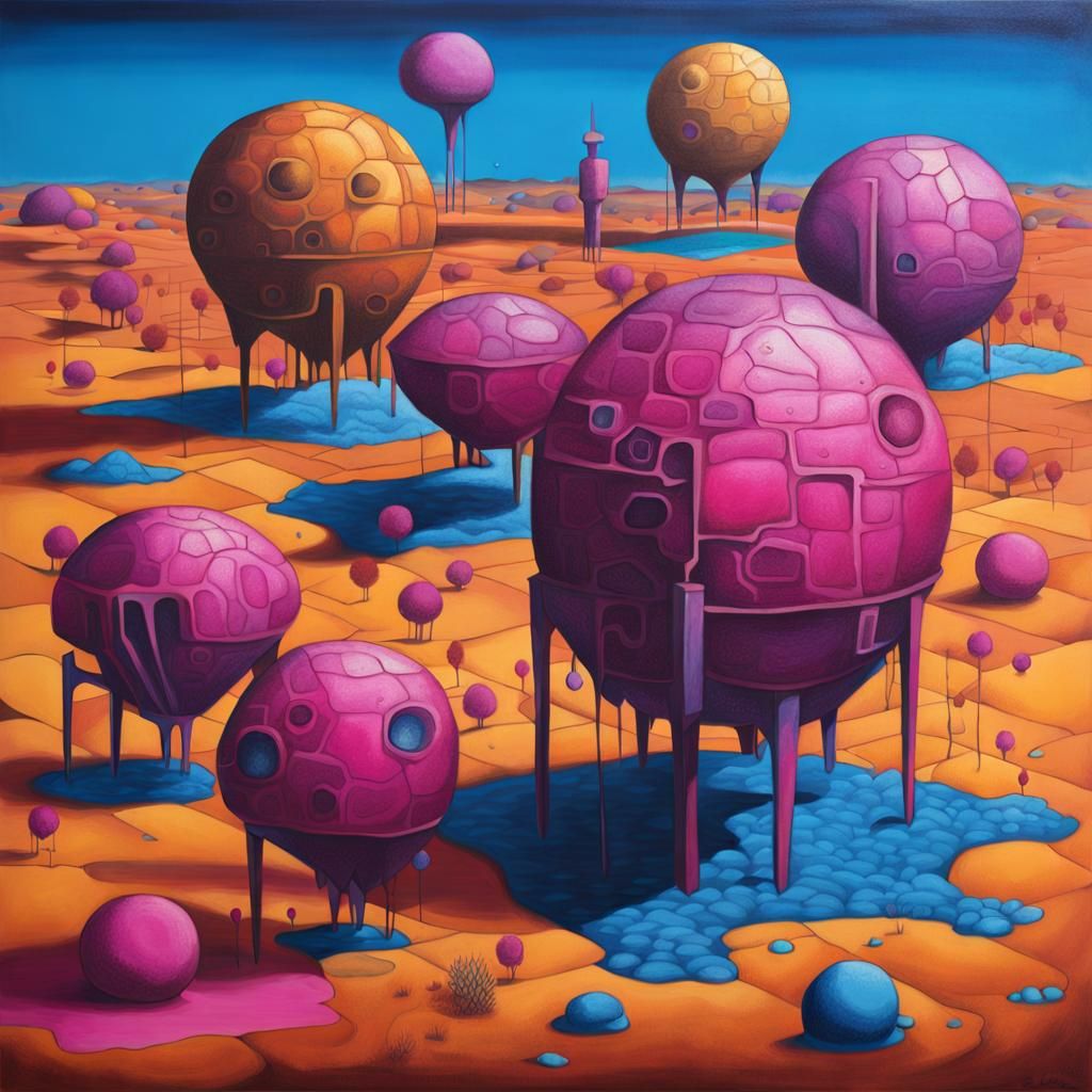 Surreal Cell Shading Painting of Gantalorps