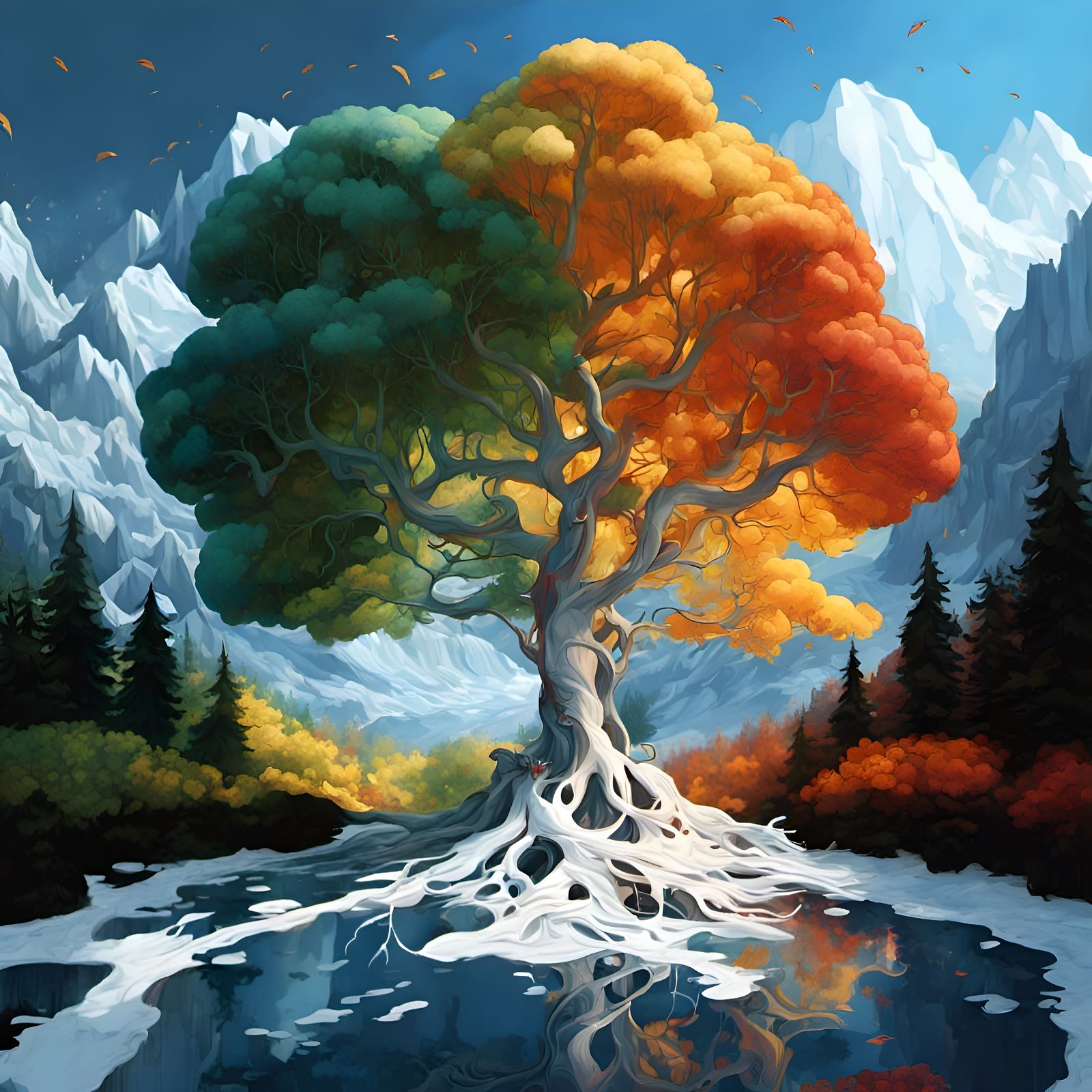 Winter Spring Summer and Fall