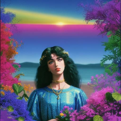 1980s Technicolor Fantasy Movie Scene