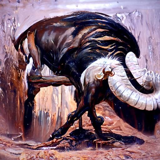 Capricorn as Oil Painting by James Gurney