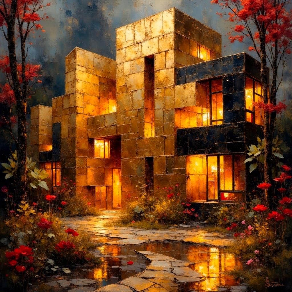 the house made of Gold ___ was located at the end of the street