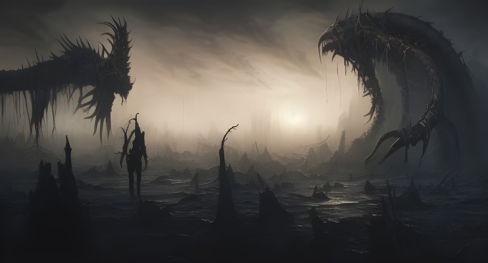 Dark Post-Apocalyptic World Ruined by Elder God
