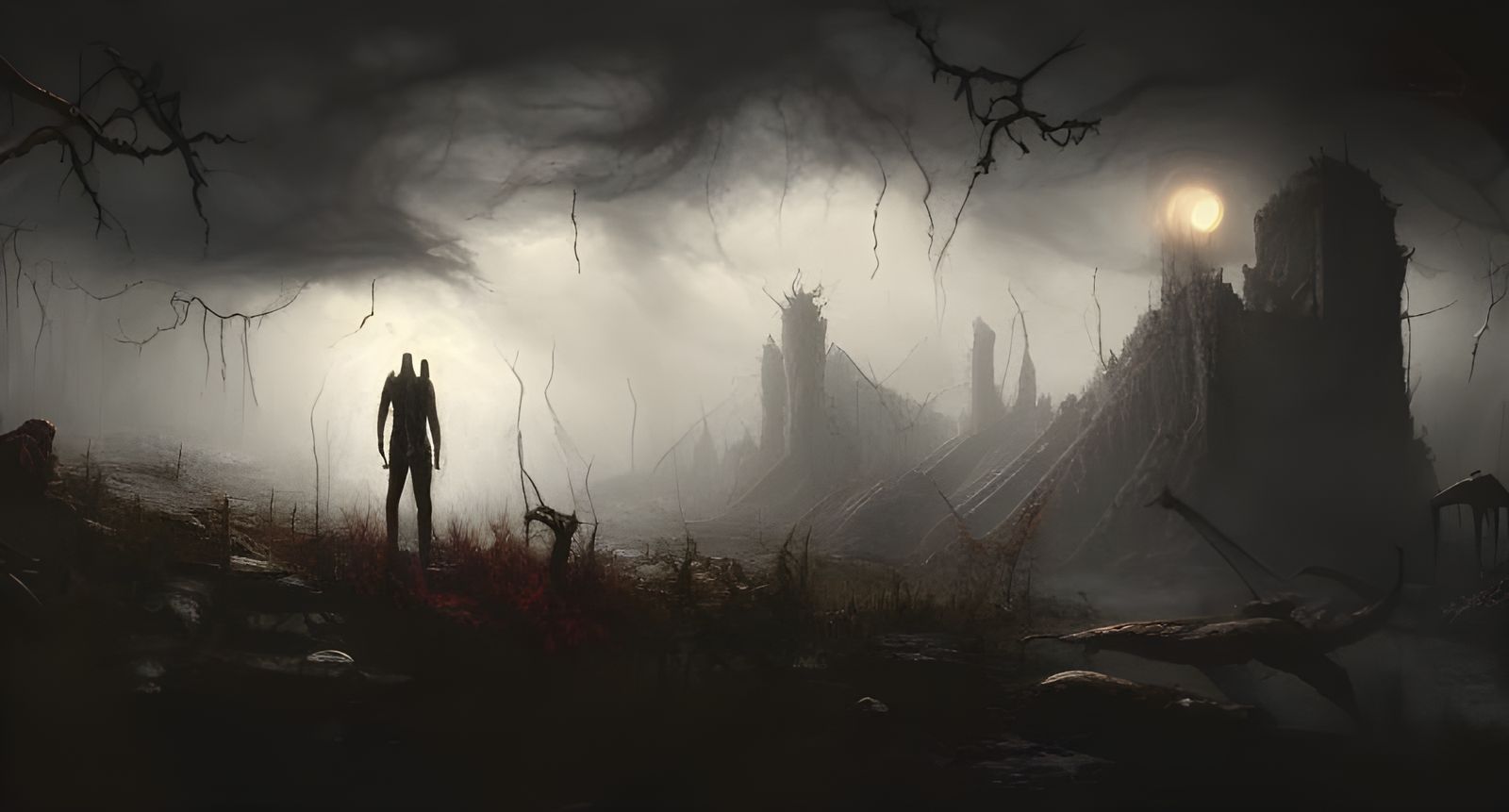 Dark Post-Apocalyptic World Ruined by Elder God