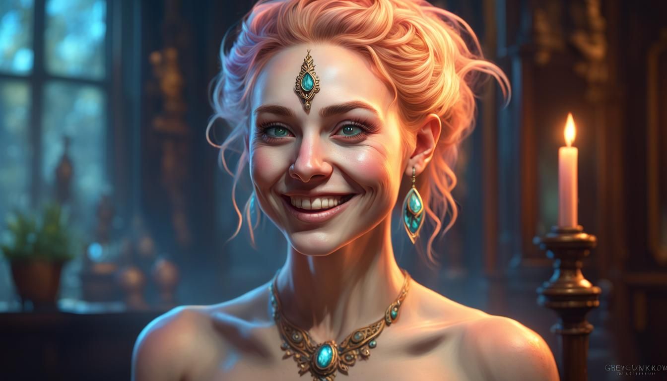 Magic Sorority Girl, Hyperrealistic Splash Art