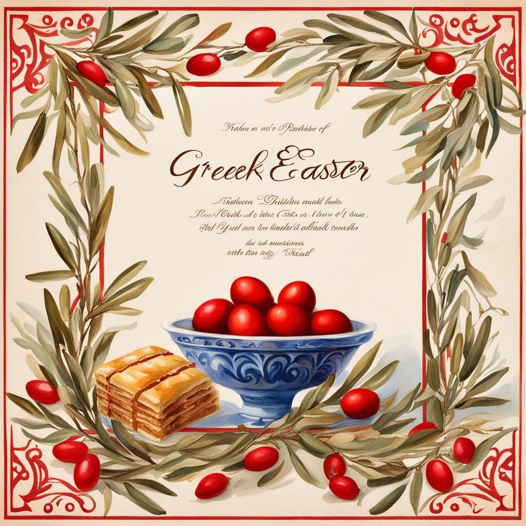 Greek Easter Invitation