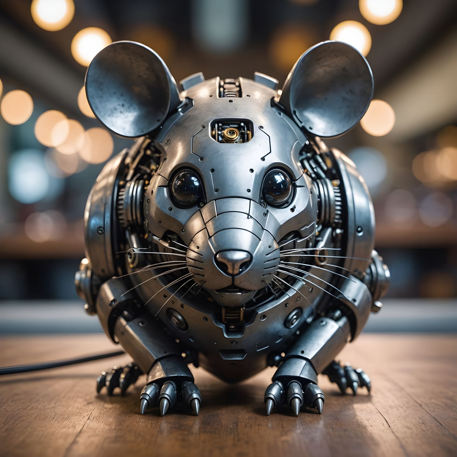 Giant Metal Mechanical Mouse, Professional Photography
