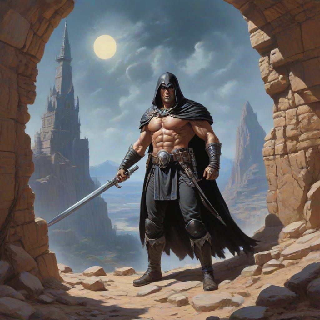 Dark Fantasy Art in a Grim Post-Apocalyptic World