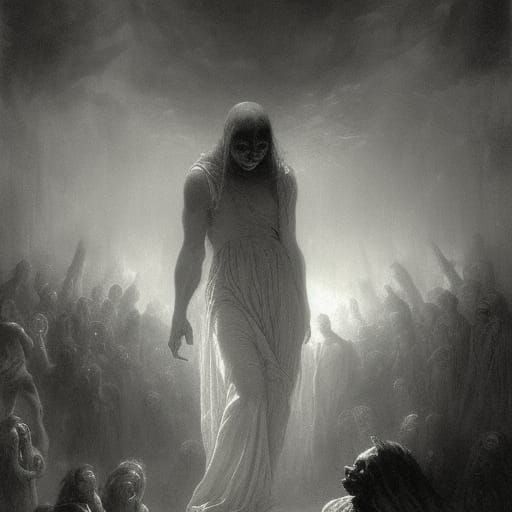 Infernal Horror Scene in the Style of Doré