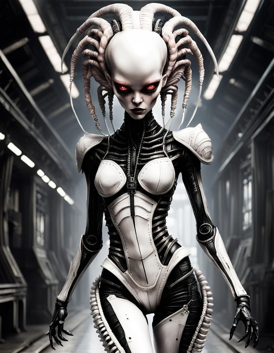 Albino Porcelain Doll Supermodel on Runway