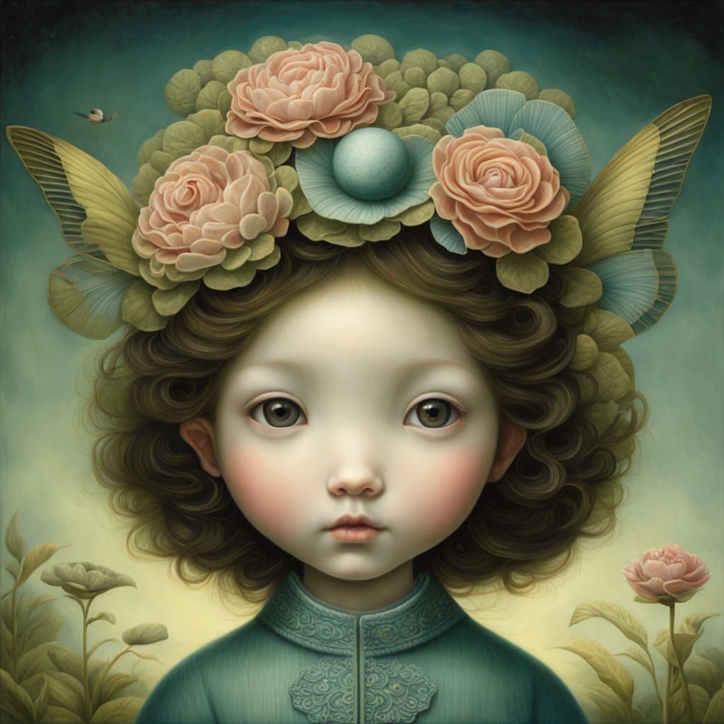 Surreal Portrait in Dark Dreamlike Style