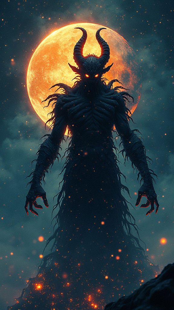 Sleep Paralysis Demon Emerges from Starry Vortex