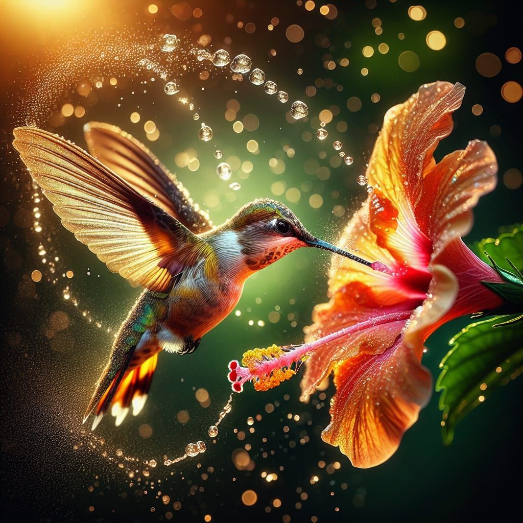 Hummingbird in Flight: A Moment of Nature