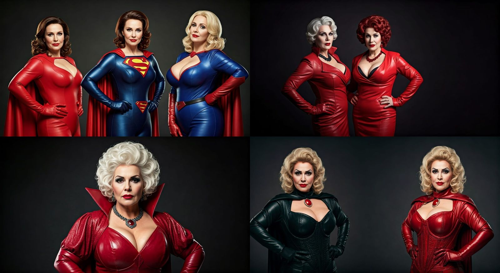 Voluptuous Supervillains in Professional Photography Style