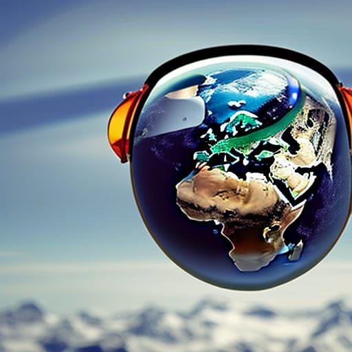 Earth Wearing Sunglasses in Half Shot