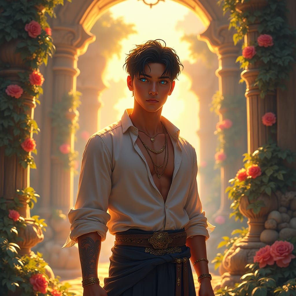 Heroic Young Man in a Mystical Realm: Concept Art