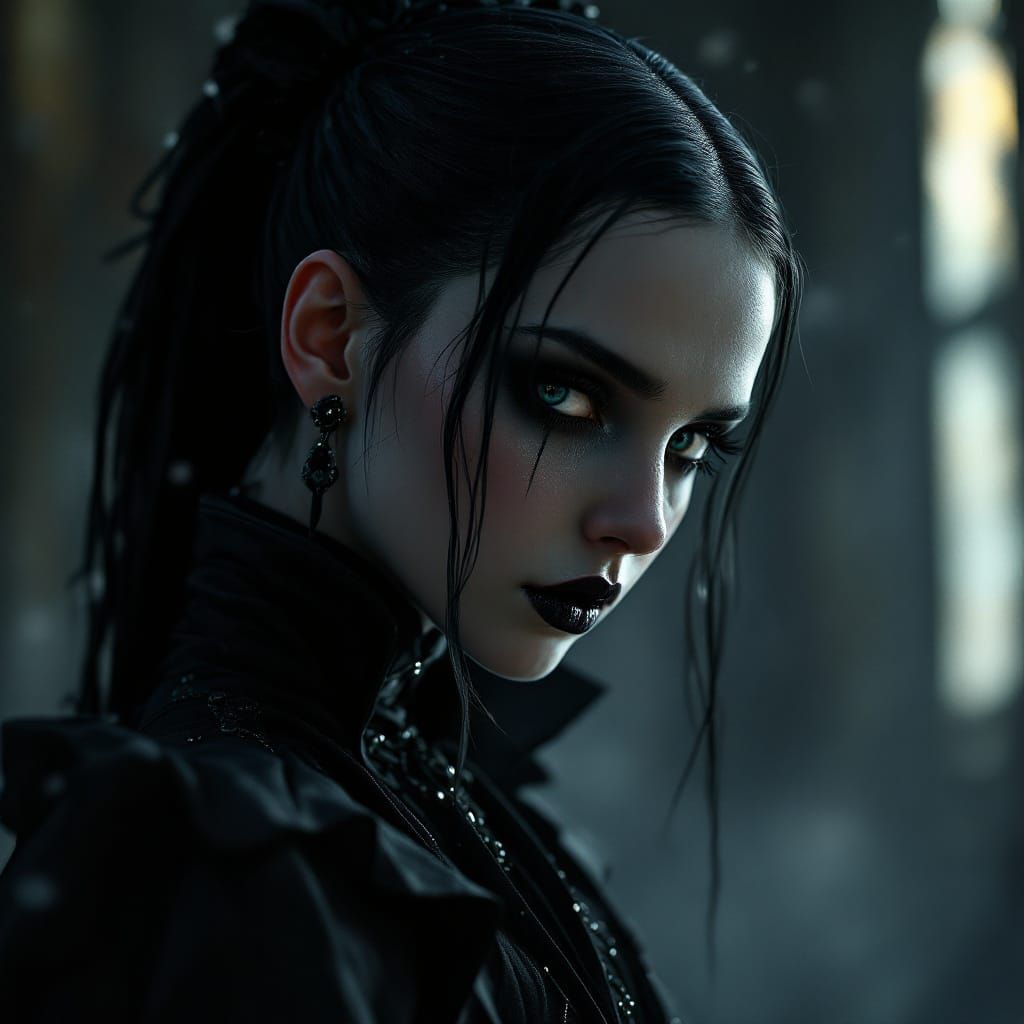 Wednesday Addams in Gothic Dance Portrait