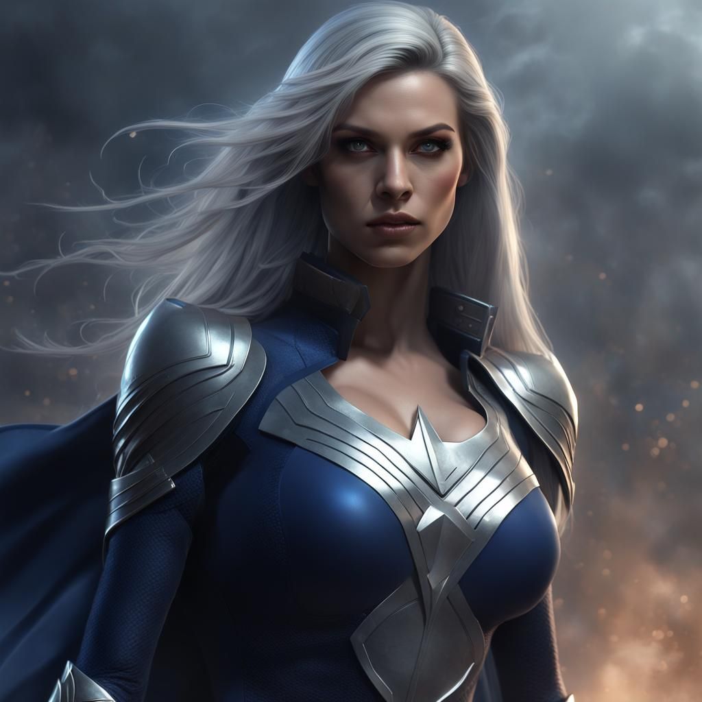 Intimidating Fog Superhero in Detailed Matte Painting