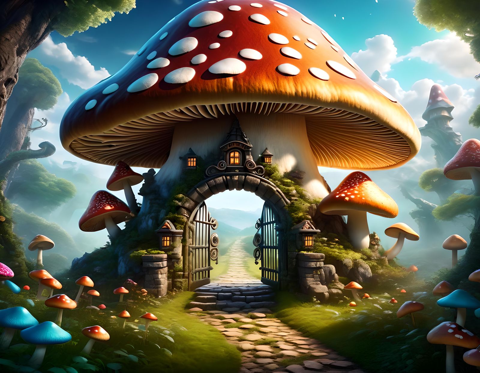Magical Mushroom Gate to Fantasy Land