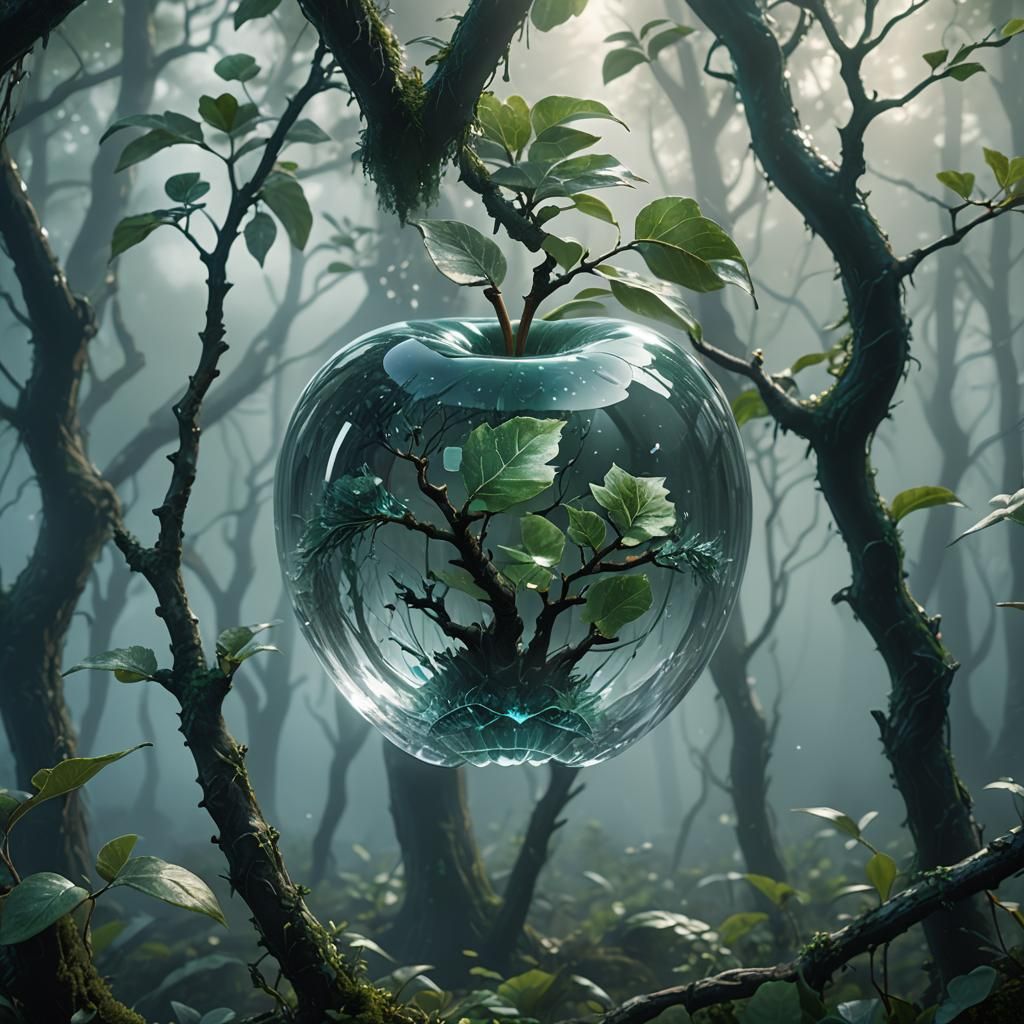 Crystal Apple Levitation: Fantasy Concept Art