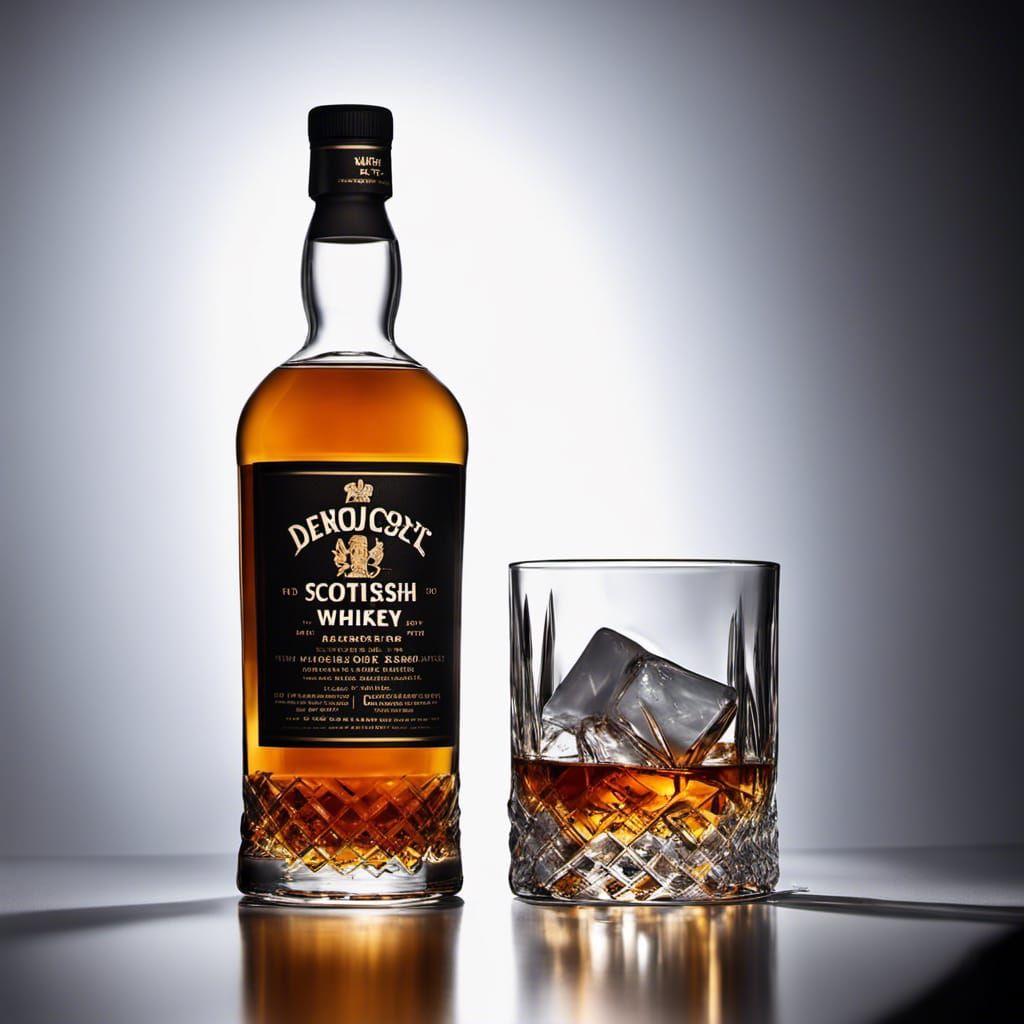Scottish Whiskey Studio Shot with Ice Breeze