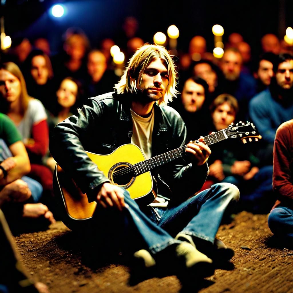 Kurt Cobain Portrait in Candlelight, HDRI