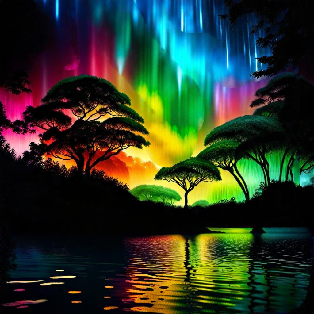 Majestic Loch Ness in Hyperrealistic Rainforest