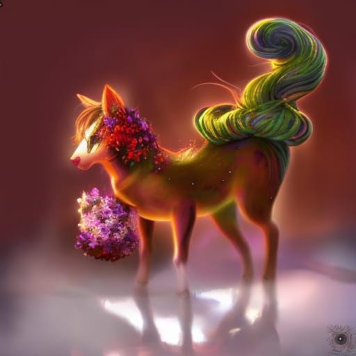 flower pot pony cat